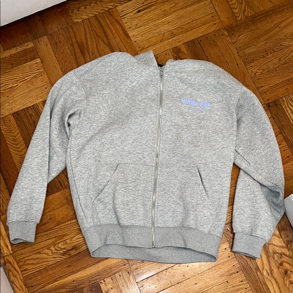 White Fox Boutique Gray Zip-Up Jacket